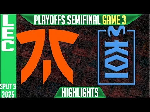 FNC vs MKOI | LEC Playoffs 2025 – Highlights (Game 3) | Kaza LoL LCS Highlights