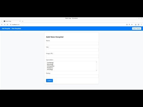 React js Hospital Management CRUD operations