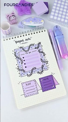 Purple sticky note to-do list idea 📝