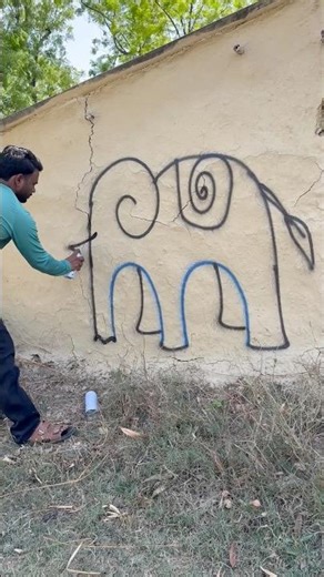 So Beautiful Elephant 🐘 Drawing for beginners #art #shorts