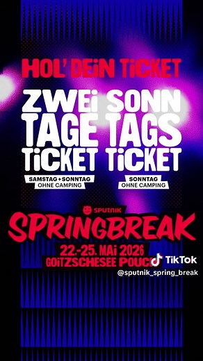 Sputnik Spring Break Tagestickets: Sido, SSIO & mehr!