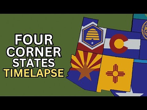 Four Corner States - Minecraft US State Flag Map [Part 16]