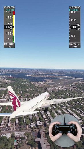 Pilot Attempts Emergency Dive to Land at New York in 777 - Microsoft F... | TikTok