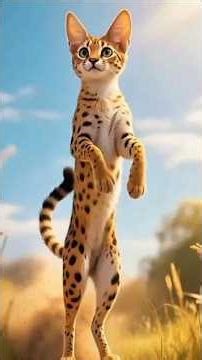 SCROLLING! The Serval Cat With 2 Radar Ears & Perfect Killer Strike #WildCats #Shorts