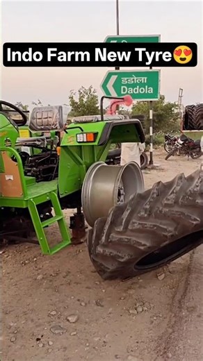 Rohit bhai Indo Farm New Tyre🔥#nishudeshwal#rohitdeshwal#modifiedtractor#tractorstunt#tochanking