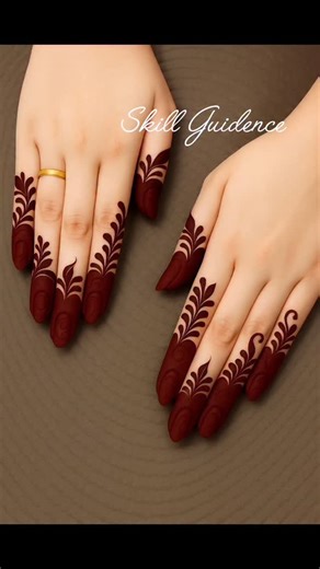 Skill Guidence on Instagram: ""Nazaakat se bhari finger mehndi ✨ Har line me detailing, har design me elegance 🤎🌿 Simple & classy vibes only 💫🩶" ✨🧿 #FingerMehndi #MinimalMehndi #MehndiDesigns #HennaArt #BackHandMehndi #FrontHandMehndi #TrendingMehndi #MehndiVibes #HennaLove #stylishmehndi #skillguidence"