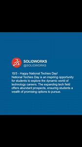 SOLIDWORKS takes pride in supporting our student community! We challenge our user community to LOVE A STUDENT TODAY, comment below what advice you would share with an aspiring student considering a field in tech? @solidworksedu | SOLIDWORKS