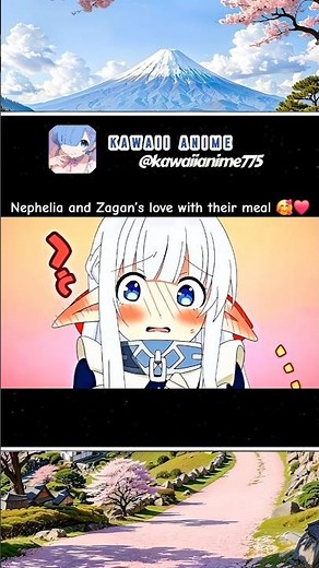 Nephelia and Zagan’s love with their meal ❤️ #anime #animeedit #shorts