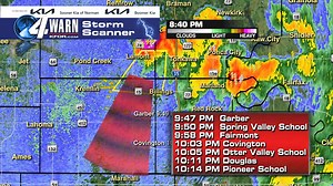 9:26PM Monday Radar: Severe Storm continues in Northern Oklahoma near Garber. Movement is SSW at 32MPH. Hail to 1.5" in diameter. #okwx | KFOR-TV