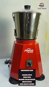 Fufu Machine that can blend almost everything. The machine is very effective and powerful It can be used to ✅ Make Fufu ✅ Prepare palm fruit for palm nut soup ✅ It can also be used to mix flour for snacks ✅ It can make Omo Tuo And more others Get Your Power King Fufu Machine and experience how powerful and durable it is - Get your fufu ready in less than 10 mins The Power King Fufu Machine can work 4 hours none stop. We have a promotion currently going on for a limited time. Order One Now. Call 