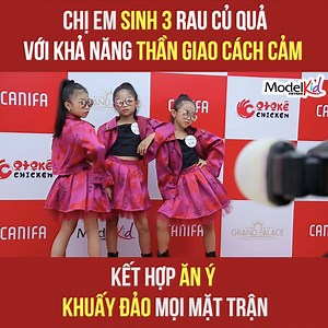 1.2M views · 108 reactions | Hé lộ phần trình diễn "đều - đẹp - độc" của chị em sinh ba "khuấy đảo" tại Model Kid Vietnam  Đúng là thán phục chị em nhà Rau - Củ - Quả quá mem nhỉ?  #ModelKidVietnam #Canifa | Model Kid Vietnam | Facebook