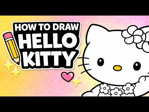 HOW TO DRAW HELLO KITTY | EASY HULA OUTFIT DRAWING FOR KIDS