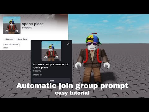 Automatic Group Prompt Tutorial | Join Group Prompt | Easy Tutorial #robloxstudio #roblox