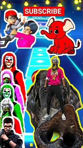 Tiles Hop - Mammoth🆚 Elephant 🆚 Funny Mammoth 🆚 Funny Elephant 🎶 Tiles Hop EDM Rush