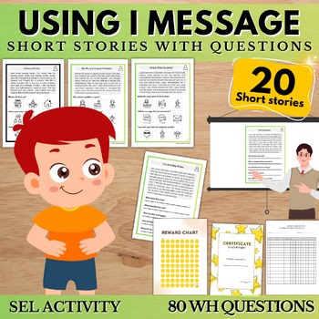 Using I Message Short Stories W/ Questions Worksheet Impulse Control ADHD Autism