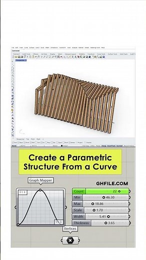 Parametric Structure (Rhino Grasshopper) #shorts