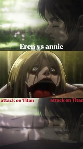 eren vs annie #anime #animeedit #atackontitan #erenvsannie #erenyeager