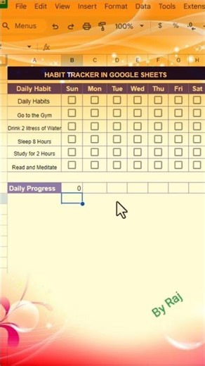 Google Sheets me Habit Tracker kaise banaye | Daily Habits Track Karne ka Easy Tarika #excel #vlooku