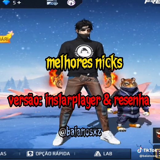 Nicks Masculinos e Femininos para Free Fire