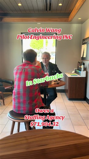 Calvin Wang & Cheryl Chi owners of Pilot Engineering INC owe a Staffing Company $71,904.32. #CapCut #virel #virelvideo