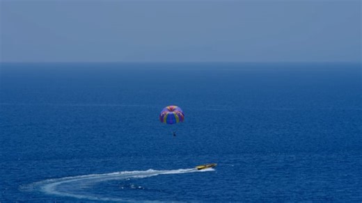 Parasailing, Summer, Nature