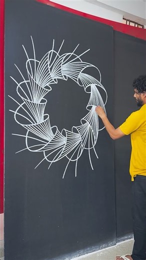 Blackboard Flower Line Art Design #flowers #lineart #design