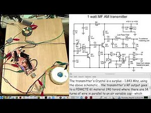 brief demo of a homebrew qrp 160 meter AM transmitter using a POWER TOROID Modulation Transformer