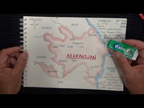 ASMR - An Update to the Map of Azerbaijan - Australian Accent - Chewing Gum & Quietly Whispering