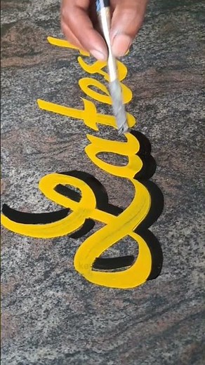 Calligraphy Art of LATEST 🎨 | Easy Letter Painting Tutorial #shorts #calligraphy