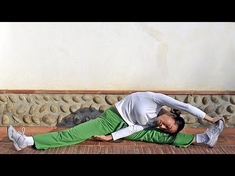 Open your hips with the Seated Side Straddle Stretch