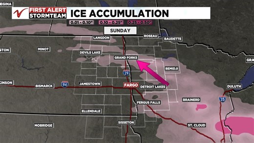 FIRST ALERT Sunday Planner: Freezing rain & mix in some areas & above-average temps | Valley News Live