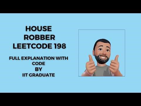House Robber | LeetCode 198 | English | Full Explanation with Code