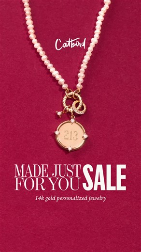 One week only! 20% off made-to-order personalized jewelry, milestone rings, diamonds & more. Guaranteed to arrive wrapped & ready for the holidays ✨ | catbird