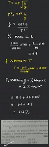 The period of oscillation of a simple pendulum is give T=2 \pi ... | Filo