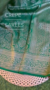 4.7K views · 786 reactions | Crepe Silk Saree with antique Zari! To...