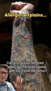 Can you be allergic to tattoo ink? What do allergic reactions to tattoo ink look like? For general educational purposes only. If you are struggling with this please seek medical attention. #tattoo #allergies #rash #doctor | Zachary Rubin, MD
