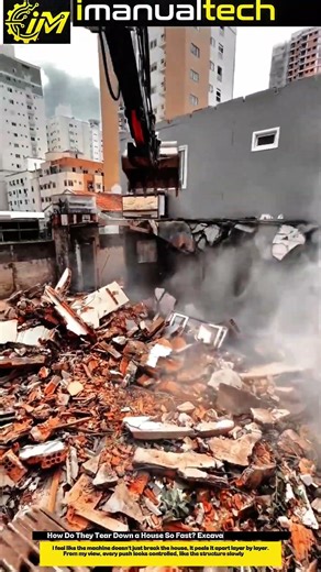How Do They Tear Down a House So Fast? Excavator Demolition