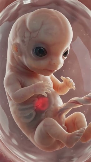 Inside the Womb at 7–8 Weeks 👶✨ #pregnancy #3danimation #fetaldevelopment #anatomy #humananatomy