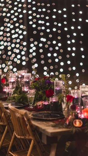 Vaughan House | Micro-Wedding Venue on Instagram: "The most romantic reception setup with a gothic twist. 🥀🖤🕯️"