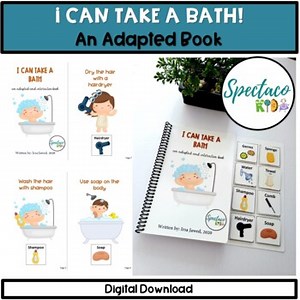 Life skills take a bath an adapted book | Kindergarten Homeschool | sequencing