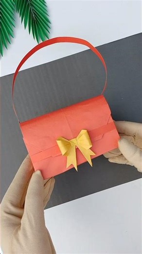 Cute Paper Pouch Bag for Girls | Easy DIY Craft #papercraft #easyorigami #diy #cutecraft #craftideas