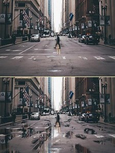 🌧💦 Realistic Street Puddle in Photoshop | #photoshop #quicktricks