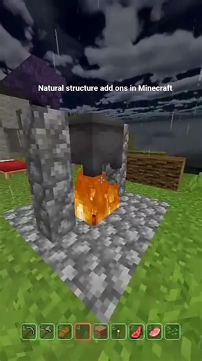 natural structure add ons in Minecraft #shorts#minecraftshorts #addons #addon #buildhacks