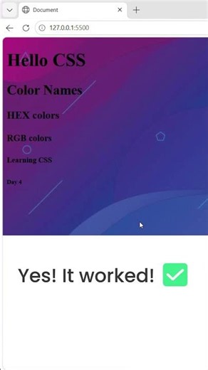 CSS Day 4 — background-repeat & background-size Explained! 🚀 | RafiaCodes #shorts