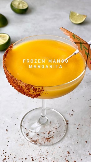 Monique: Ambitious Kitchen on Instagram: "4 ingredient frozen mango margarita! 🥭🍹⁣ ⁣ made with frozen mango, tequila, lime juice & agave, plus a tangy & salty tajín rim — SO GOOD.⁣ ⁣ make this for your next pool party or girls night! recipe’s linked in my bio.⁣ ⁣ ambitiouskitchen.com/frozen-mango-margarita ⁣ #margarita #cocktail #frozenmargarita #mango"