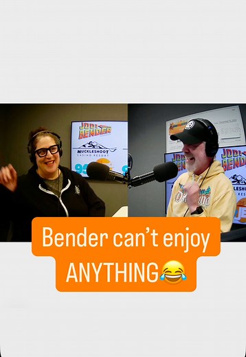 3.2K views · 151 reactions | Good news/bad news?! Jodi and Bender have been given an honor and Jodi’s very excited (so is Bender, but)… Bender STILL can’t enjoy it 路‍♂️臘‍♂️ #themostfunyoucanhavelisteningtotheradio #bestof2024 Thanks to Barrett Media for the recognition  | Mornings with Jodi & Bender | Facebook