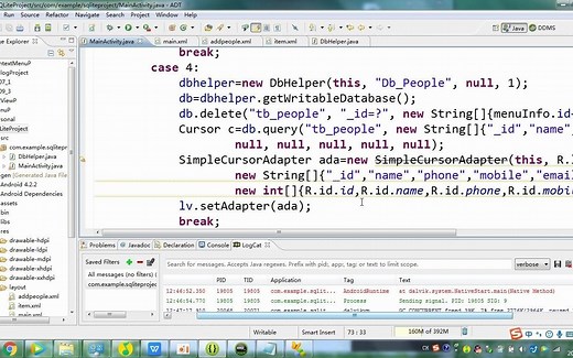 SQLite（增加、修改）