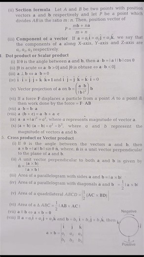 Class 12 Maths Vector Algebra | Last Minute Revision Before Exam ⚡ Most Important Points