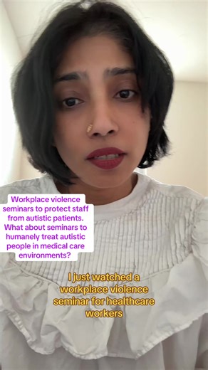 What training should healthcare workers receive about autism? Is it how to control and manage autistic people who are “violent”? Or should it be how to not traumatize autistic people in medical environments in the first place? #autism #latediagnosedautistic #neurodivergent #autisticcreator #healthcare
