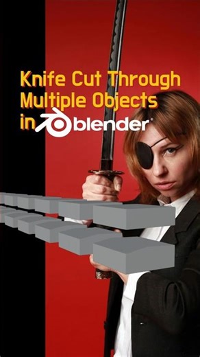 How to Knife Tool Through Objects in Blender